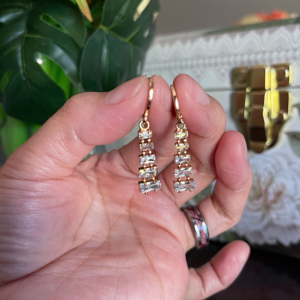 Elegant xylophone Gold Drop Earrings